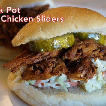 Crock Pot BBQ Chicken Sliders