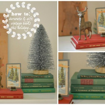 How to Repurpose Vintage Books this Holiday